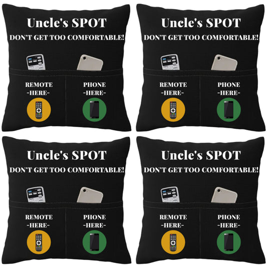 4Pcs Pillowcase with 2-Pocket for Sofa Home Decoration