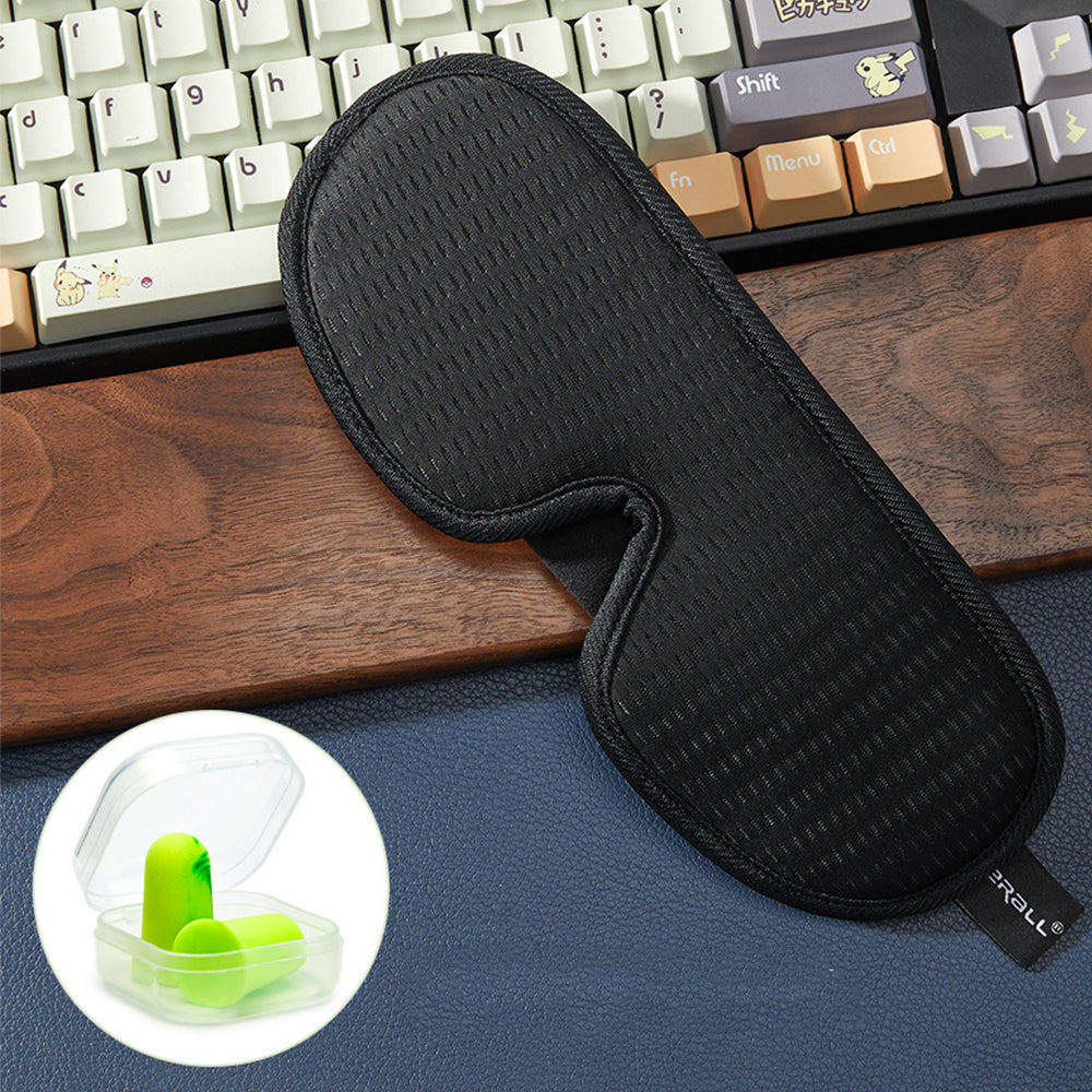 Travel Soft Memory Foam 3D Sleep Eye Mask with Earplugs