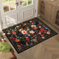 Washable Boho Floral Small Area Rug Indoor Entrance Door Mat