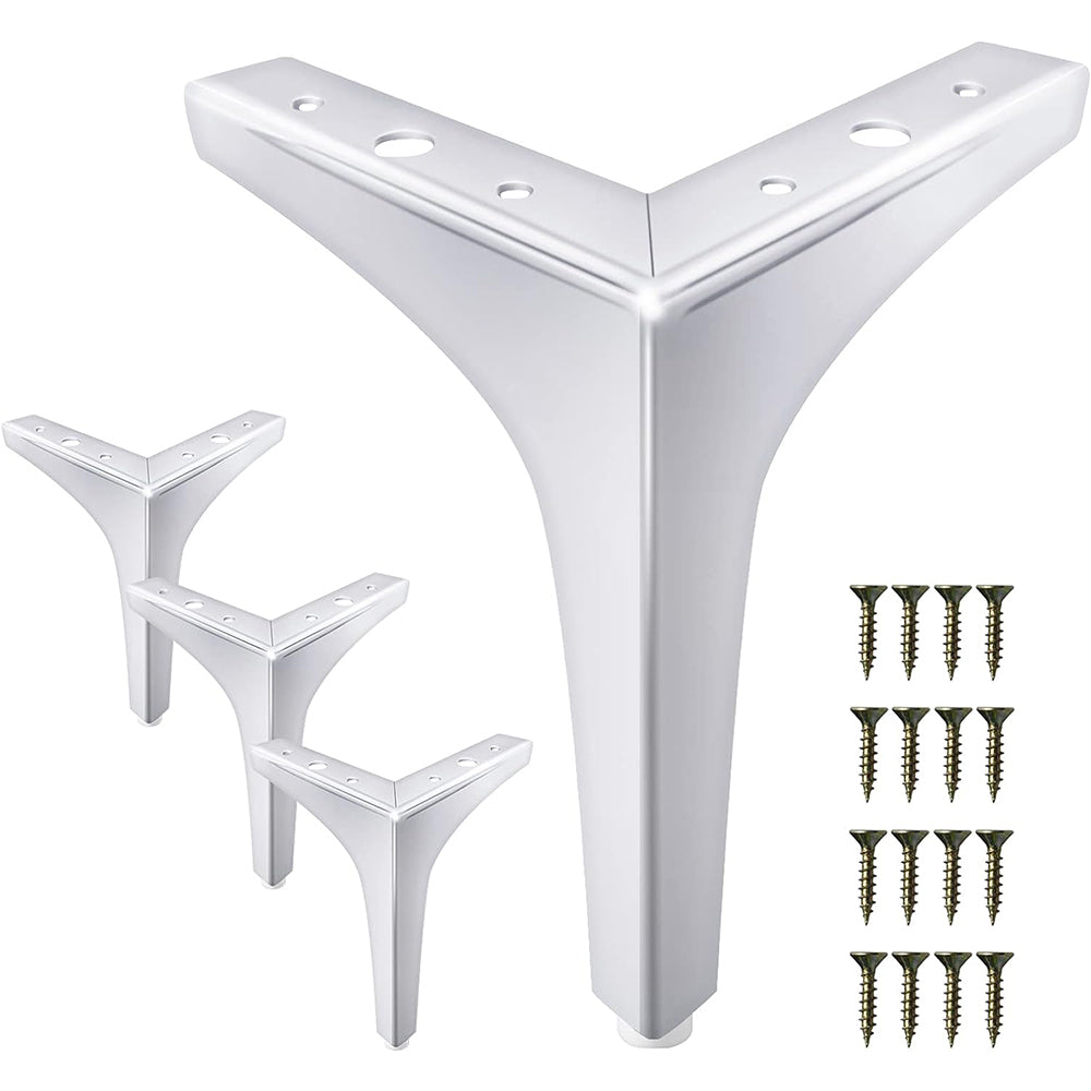 4Pcs Metal Triangle Furniture Legs Replacement For Bed Sofa Cabinet