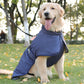 Waterproof Dog Jacket Winter Coat with Buckle and Reflective Strips-Navy
