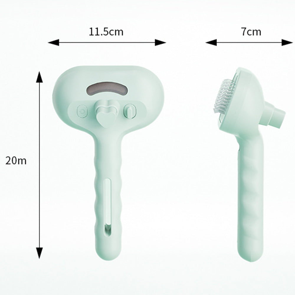 Rechargeable Pet Cat Dog Grooming Spray Brush with Self-Cleaning Function