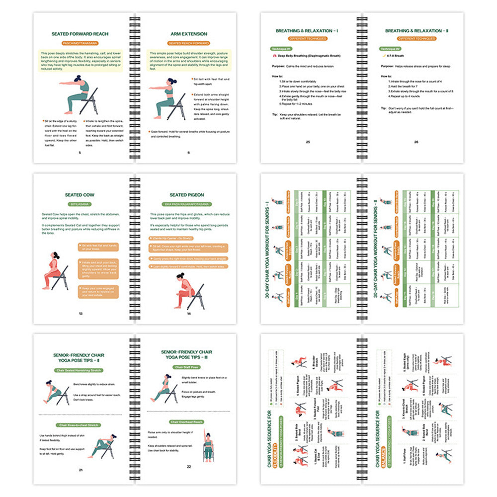 Chair Yoga Book for Seniors: Strength Balance & Wellness Exercises