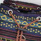 Boho Style Flap Drawstring Backpack