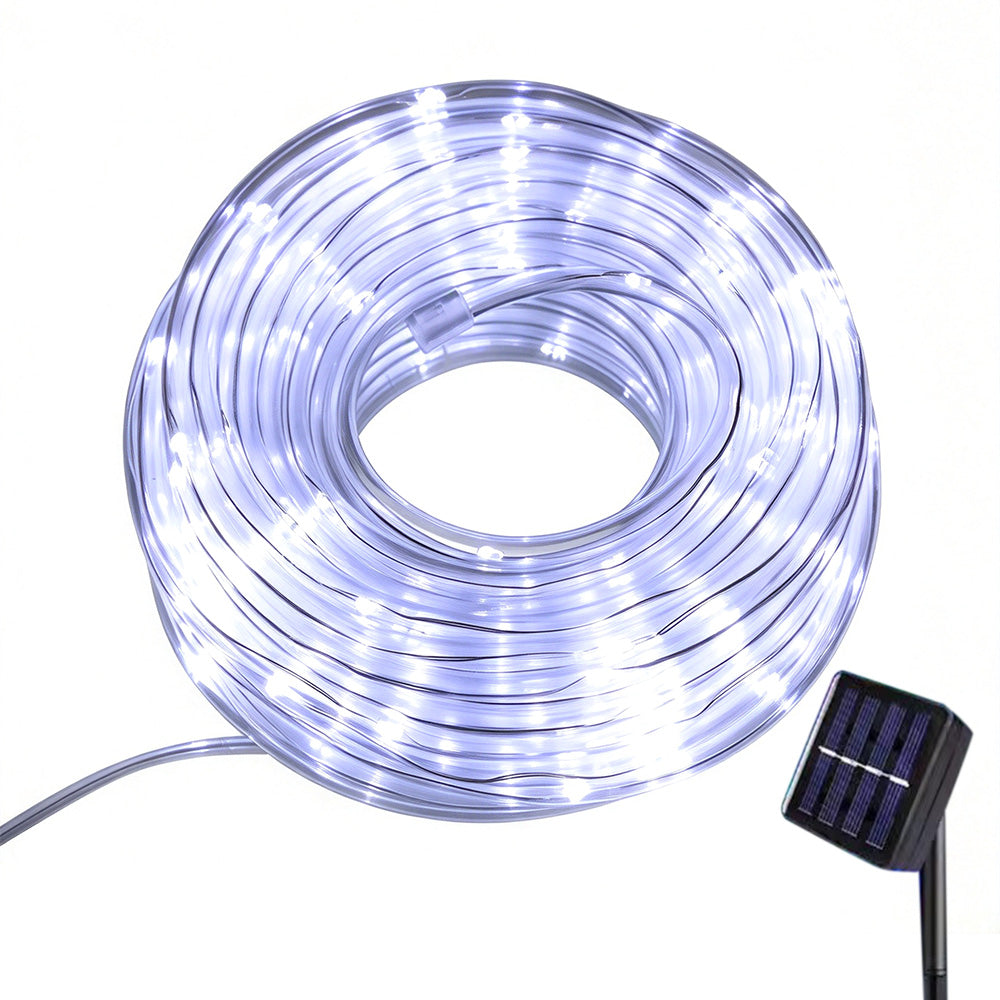 12m 100 LED Solar Rope Lights with 8 Modes for Parties and Weddings