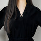 16Pcs Brooch Anti-Exposure Neckline Double-Headed Artificial Pearl Looper Right Angle