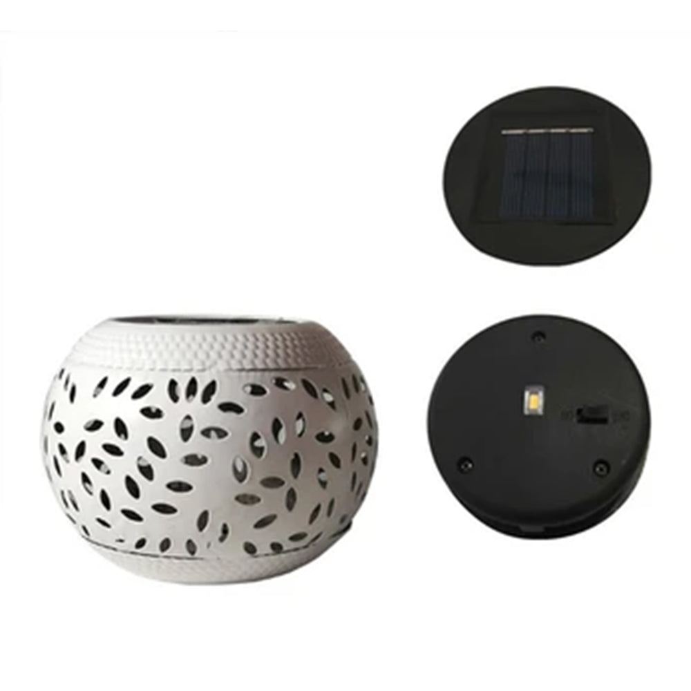 2Pcs Hollowed Shadow Outdoor Solar Lamp