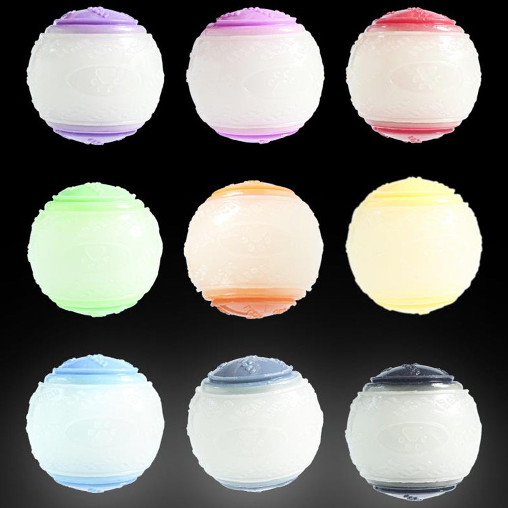 4Pcs 6.5CM Pet Interactive Playing Toy High Bouncy Vibrant Color Squeaky Rubber Balls