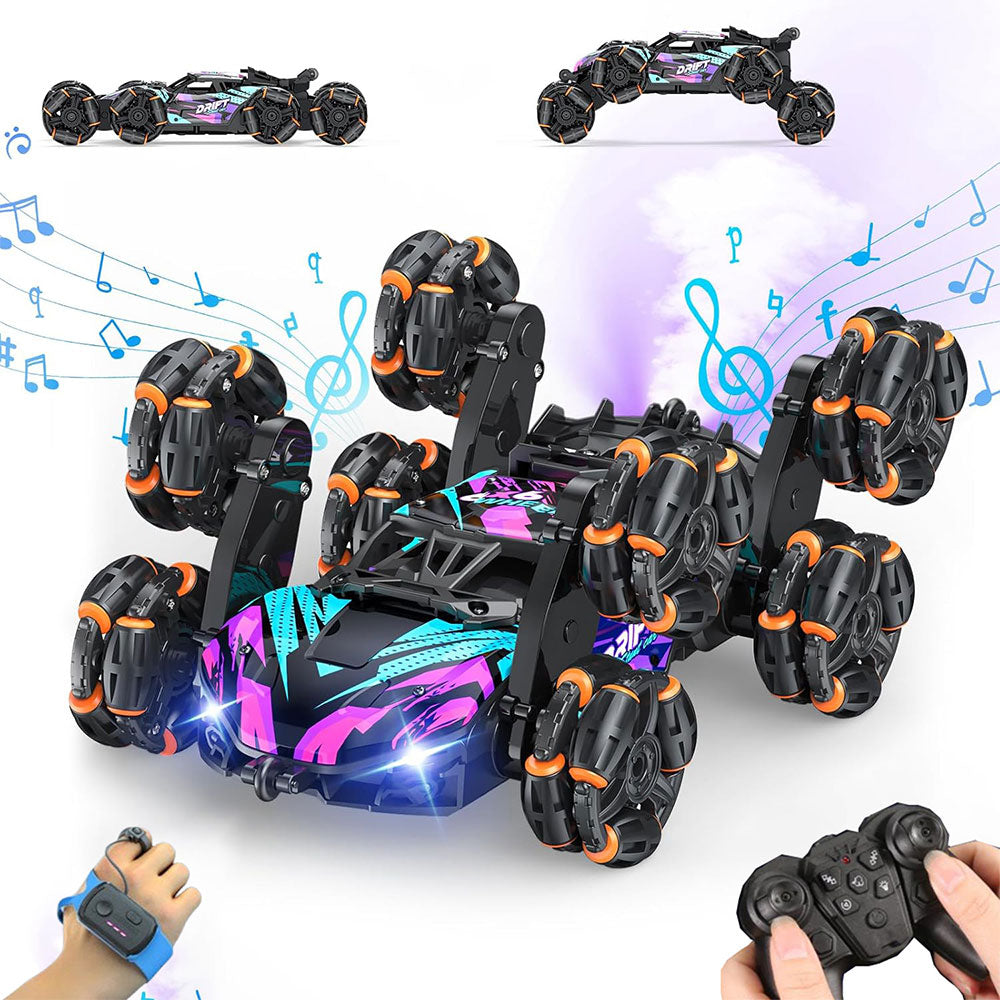 8 Wheels Stunt Car with Spray 360 Degree Hand Gesture Sensing RC Off Road Toy