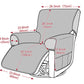 Water Resistant Quilted Recliner Chair Cover Anti-Slip Recliner Sofa Protector with Storage Pockets