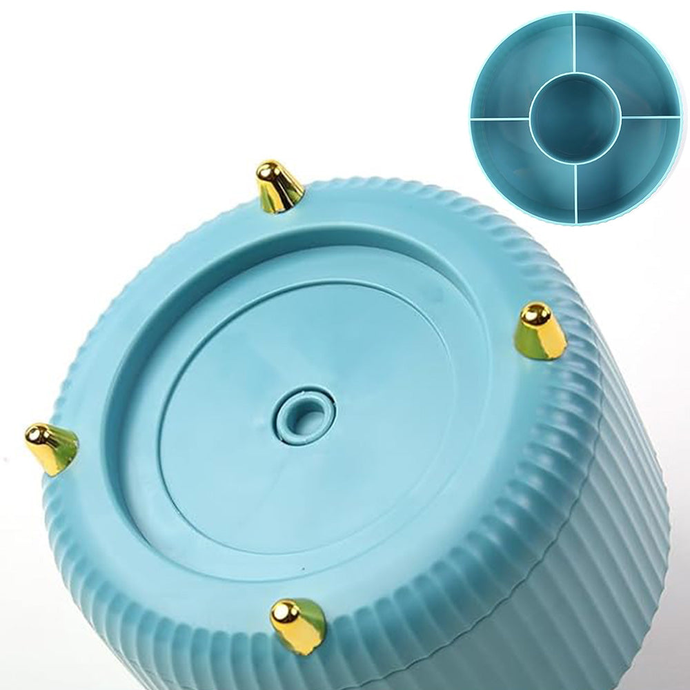 360 Degree Rotating Desk Organizer with 4 Slots For Pencil and Pen Holder