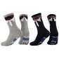 2Pairs Father's Day Funny Socks for Dad-Grey and Black