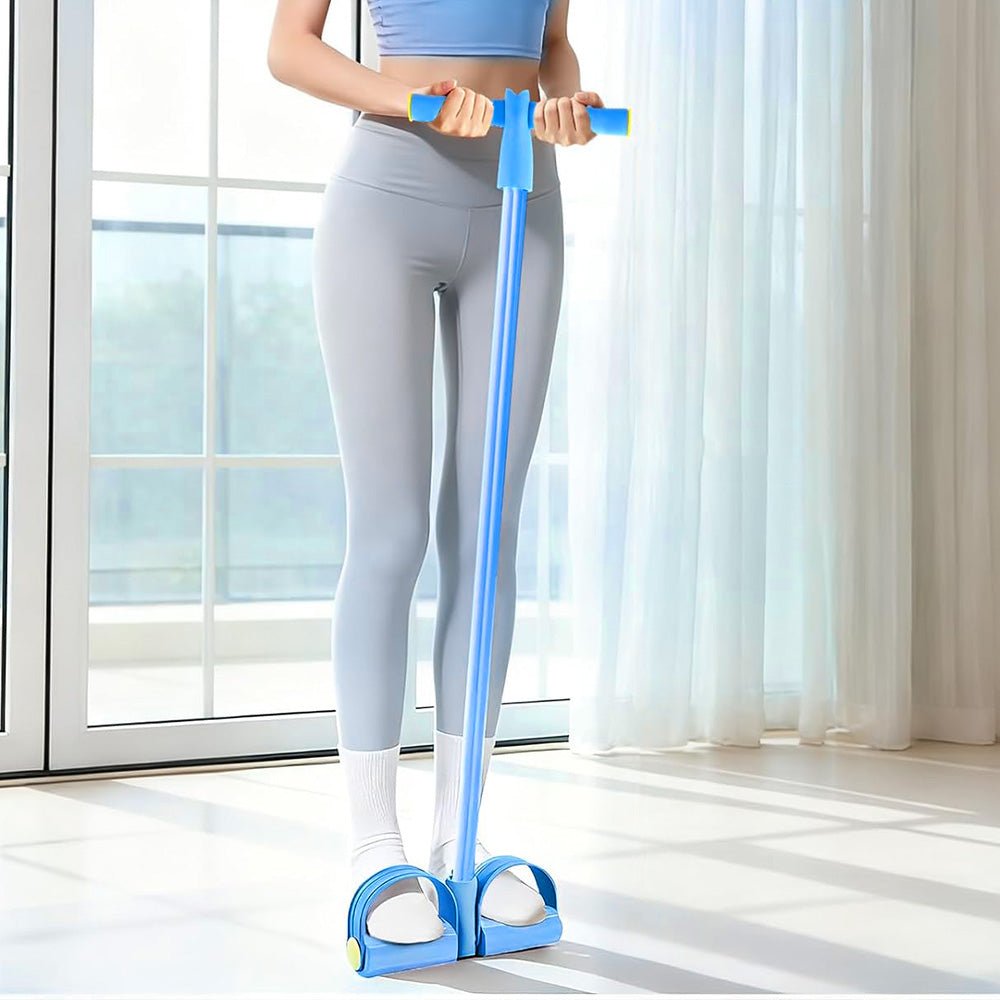 Foot Leg 6 Tube Pedal Resistance Band Body Stretch Pull Rope