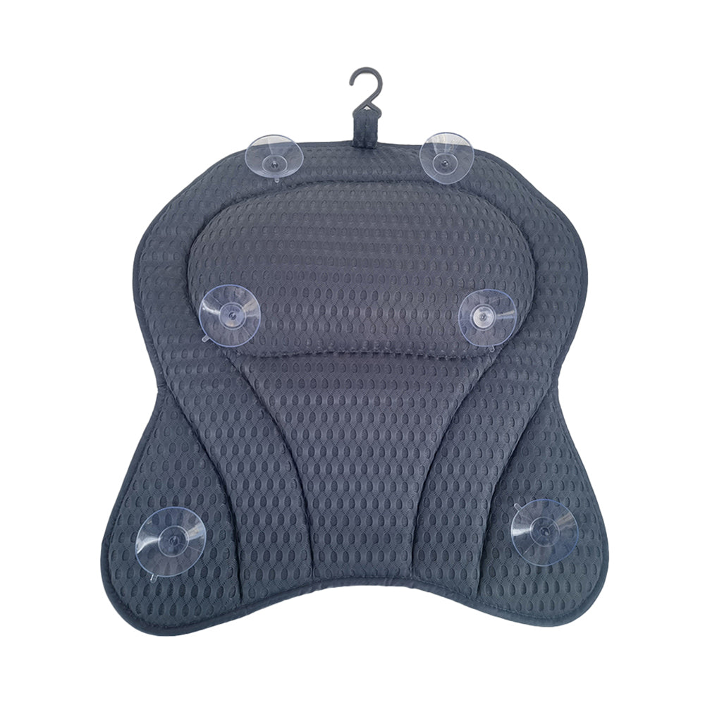 4D Mesh Bath Pillows With Suctions for Neck or Back Support