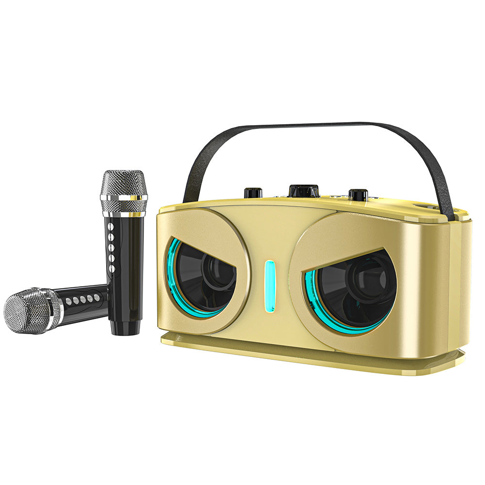 Bluetooth 5.3 Karaoke Machine With 2 Wireless Microphones Bluetooth Karaoke Speaker