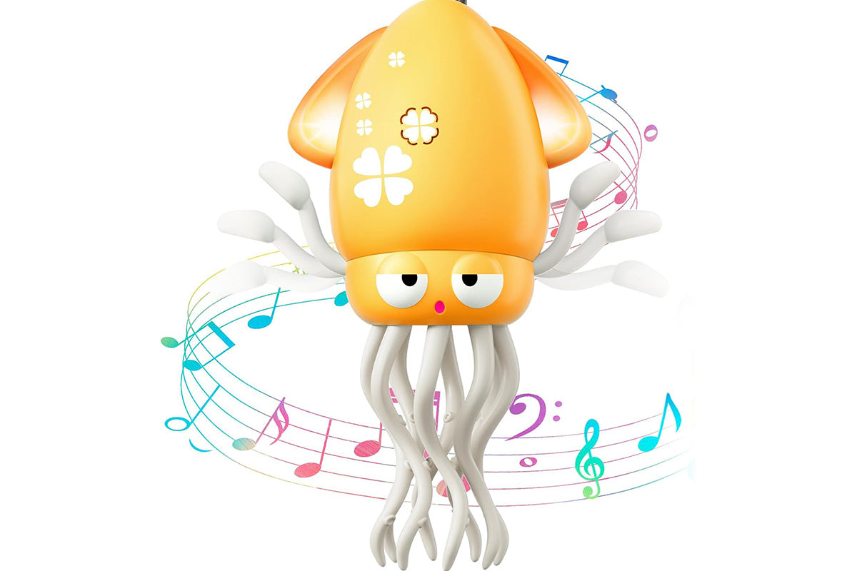 Dancing Octopus Toy Electric Crawling Octopus Tummy Time Toy Dancing Music Squid