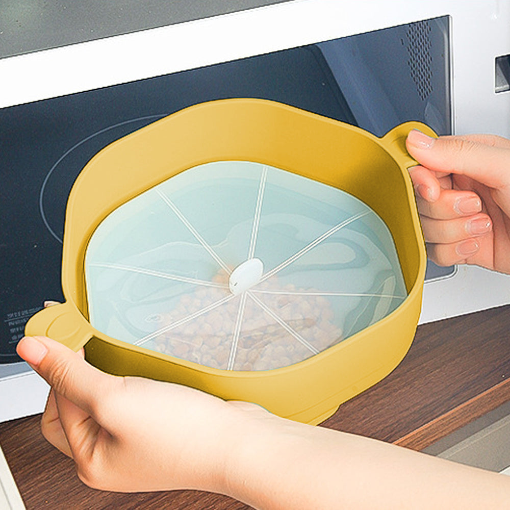 Microwave Popcorn Popper Silicone Popcorn Bowl With Lid
