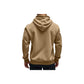 Fleece Hooded Sweatshirt Casual Hoodie for Men-Khaki