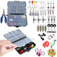 188Pcs Set Fishing Kit Waterproof Tackle Box with Hooks Weights Pliers for Bass Trout