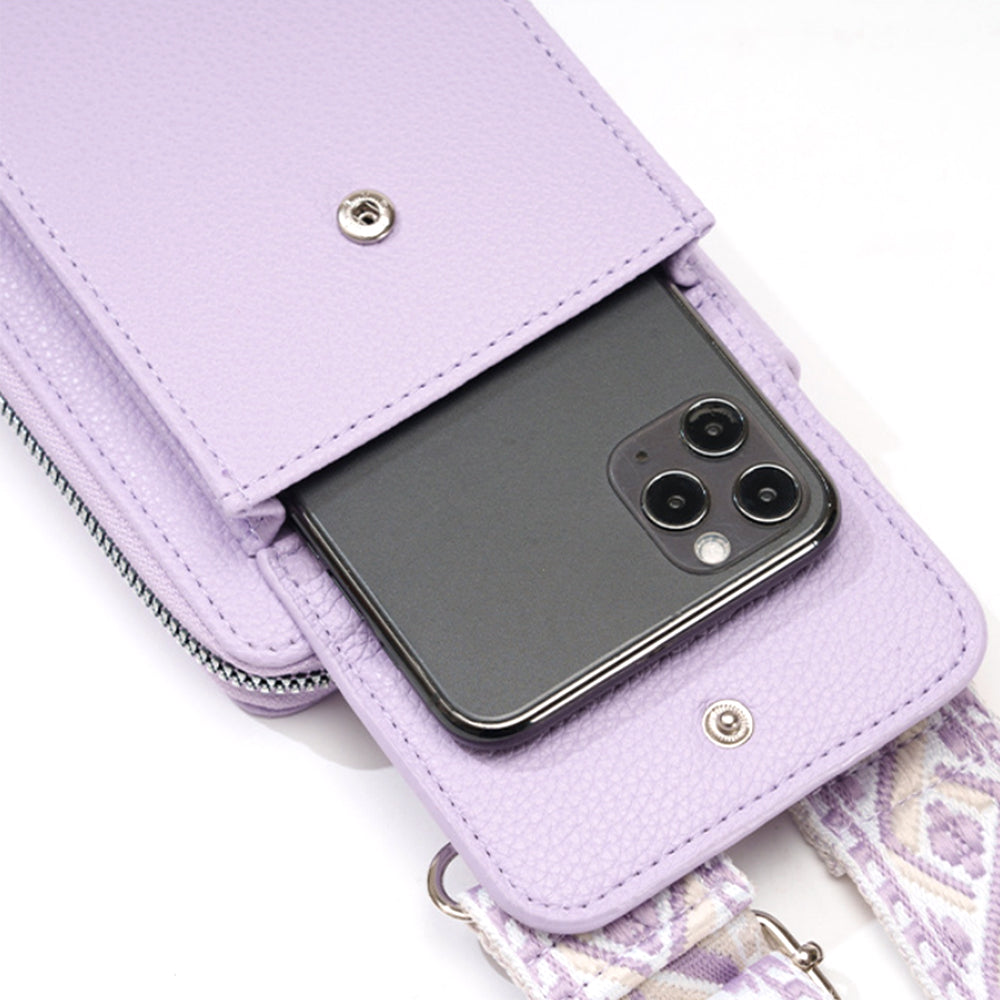 PU Leather Cell Phone Purse Small Crossbody Bags With Credit Card Slot