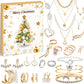 Christmas Jewelry Advent Calendar 24 Days Necklace Bracelet Earrings Countdown Calendar