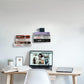 2Pcs Invisible Wall Mounted Bookshelf