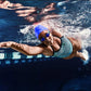 2Pcs Highly Elastic Silicone Swimming Cap Solid Color Water-resistant Ear Protection