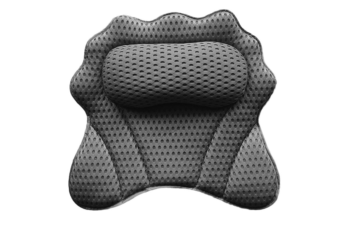 Bath Pillow with Headrest and 6 Suction Cups for Tub Support and Relaxation