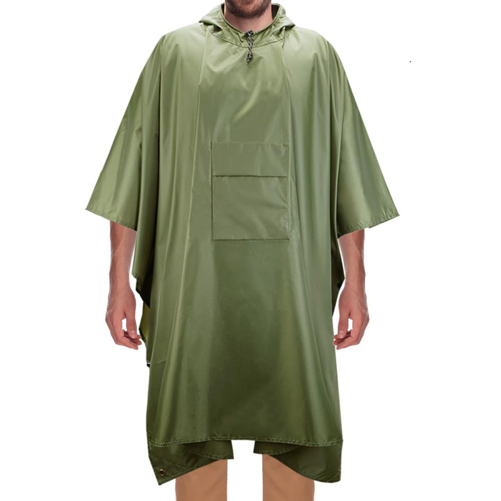 3 in 1 Portable Rain Poncho Waterproof Lightweight Emergency Raincoat with Pocket