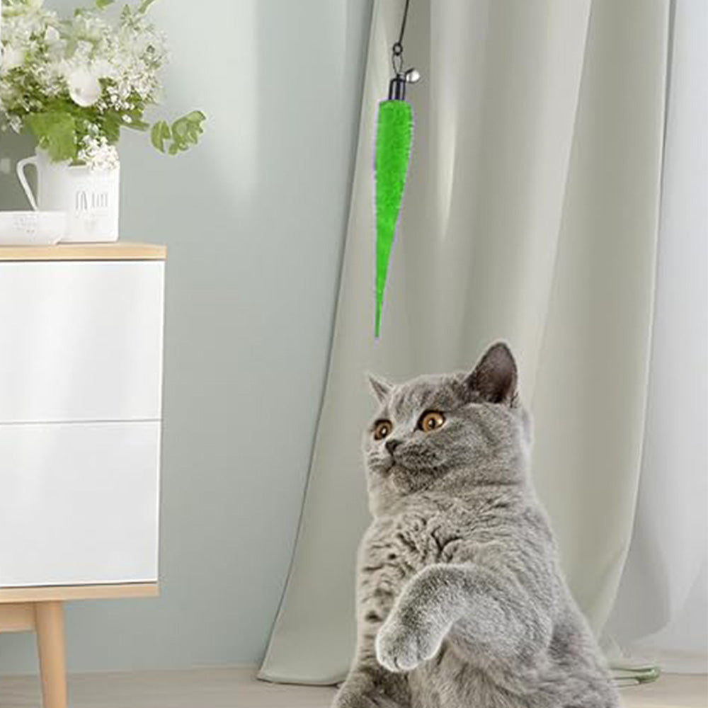 20 Pack Interactive Cat Feather Suction Cup Wand Toy Set
