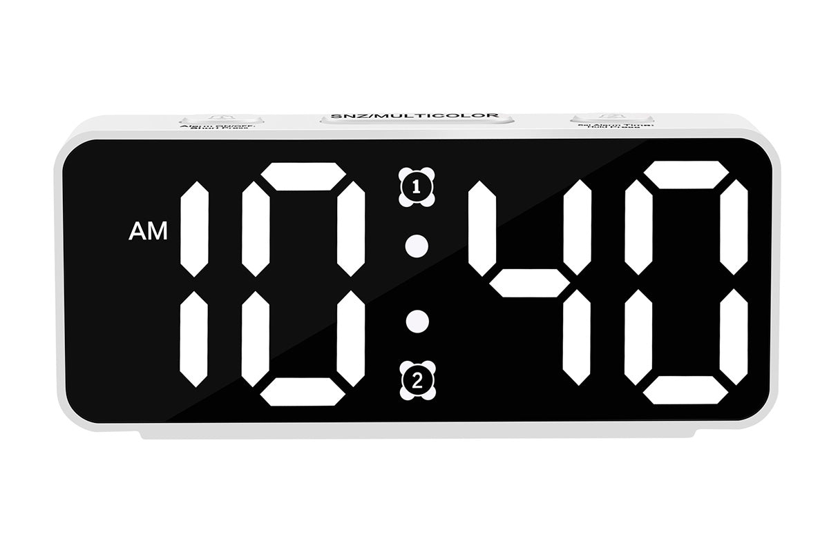 Small Digital Alarm Clock with 6 Dimmers and 5 Alarm Volumes for Bedrooms