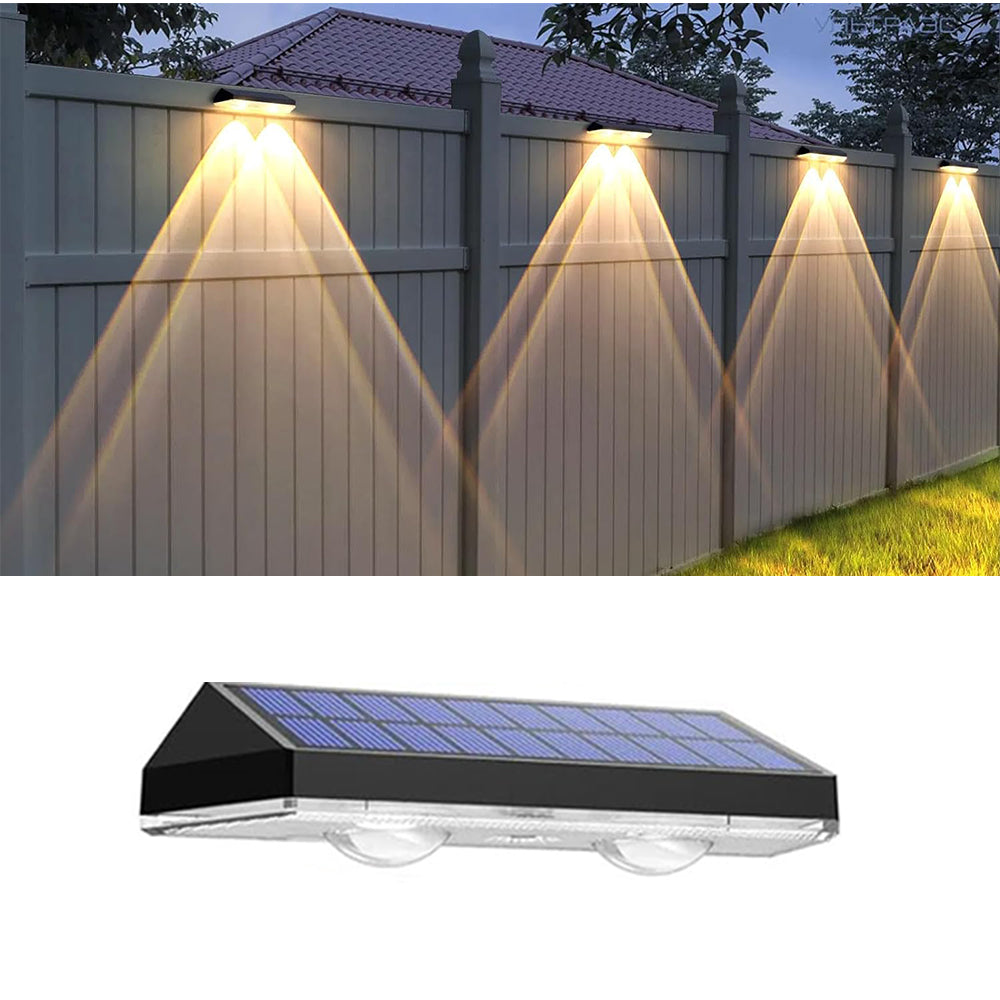 LED Solar Powered Fence Lights Deck Door Wall Stair Step Outdoor Lamp