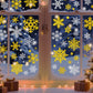 Christmas Window Clings Snowflakes Static Stickers Gold Silver for Holiday Decorations