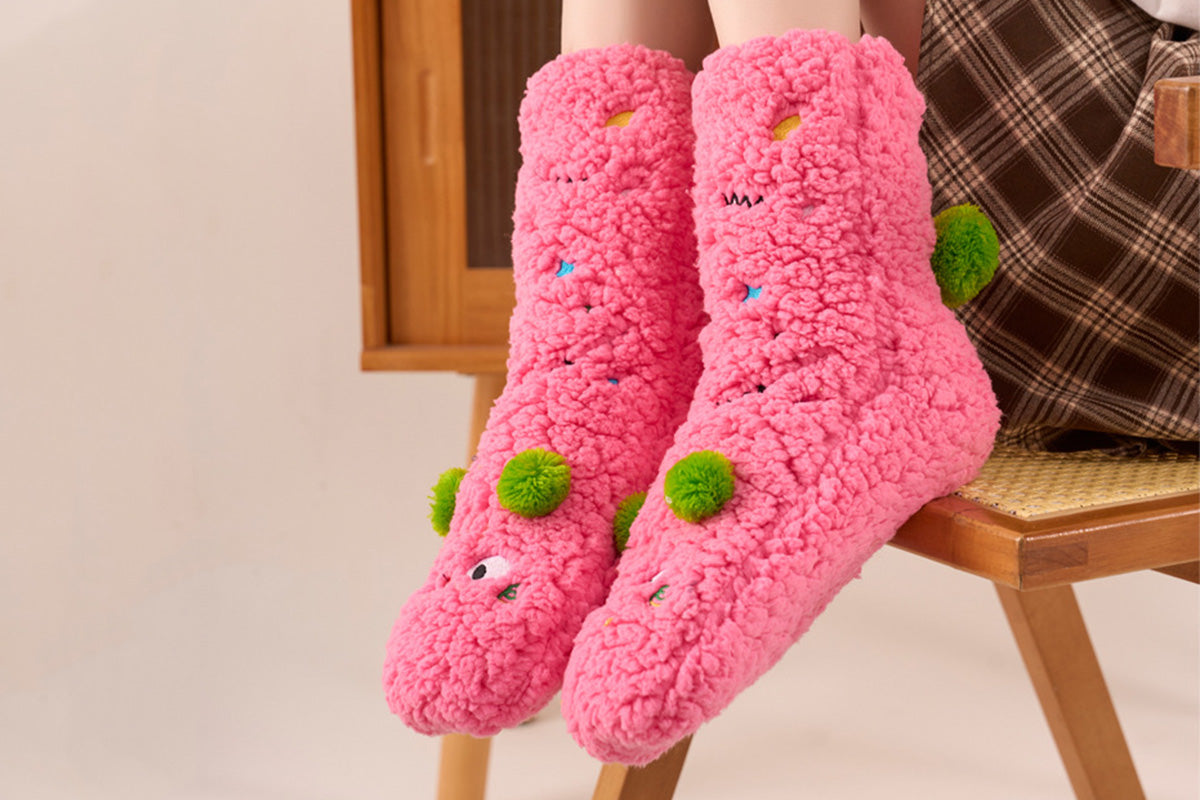 Women's Sherpa Fleece Slipper Socks Cozy Indoor Socks Warm Plush Socks