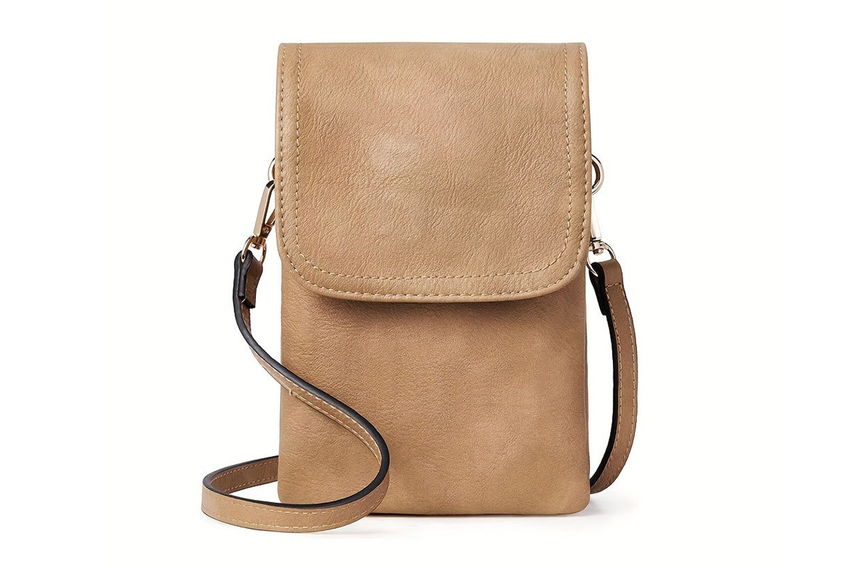 PU Leather Women Crossbody Bag Adjustable Strap Small Cell Phone Purse