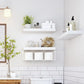 3 Tier Bathroom Shelf Wall Mounted Floating Shelf with Storage Basket