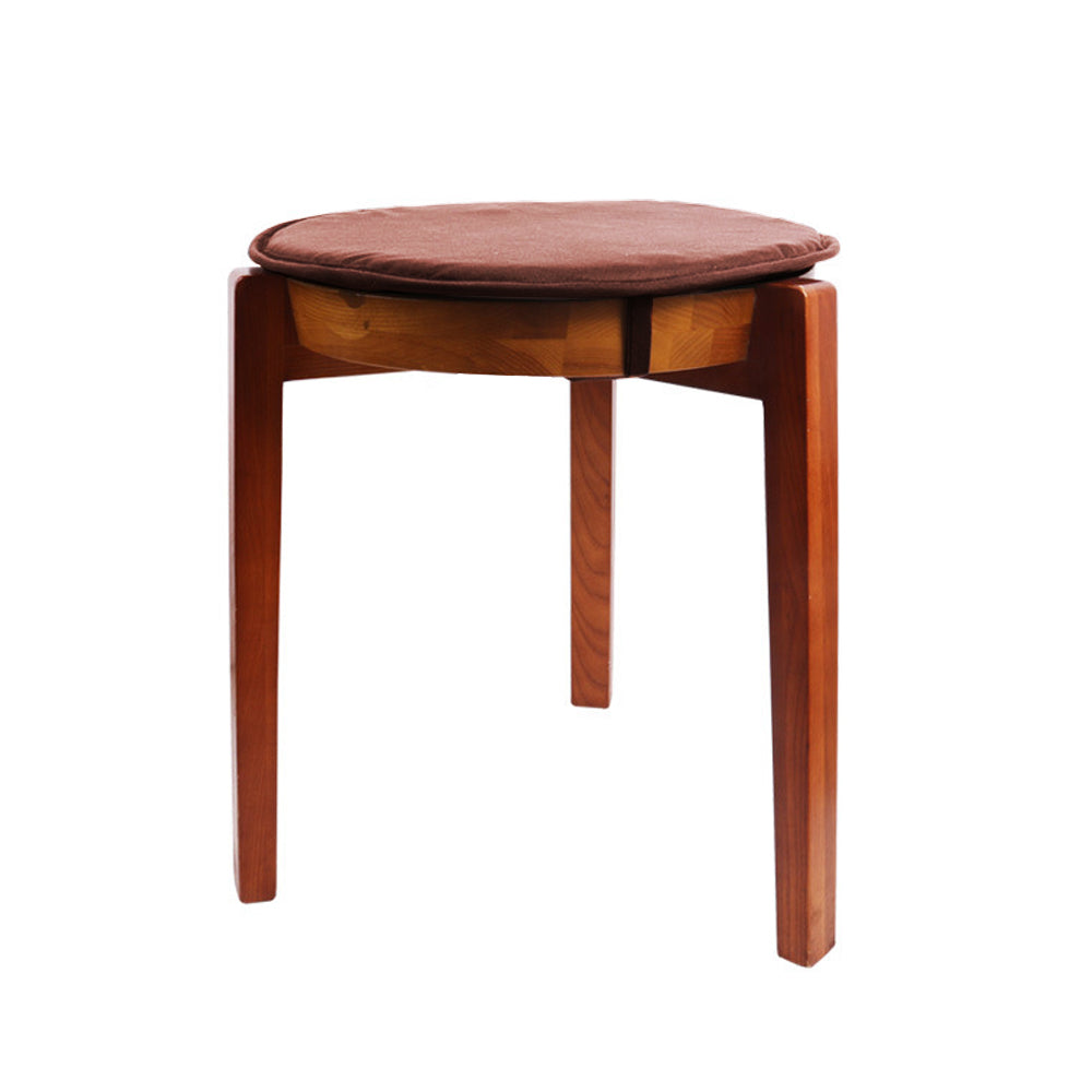 4Pcs Round Dining Chair Seat Cushion-Coffee, Brown, Purple, Red