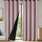 Blackout Curtain Panel with Black Liner Heat & Light Blocking Drapes