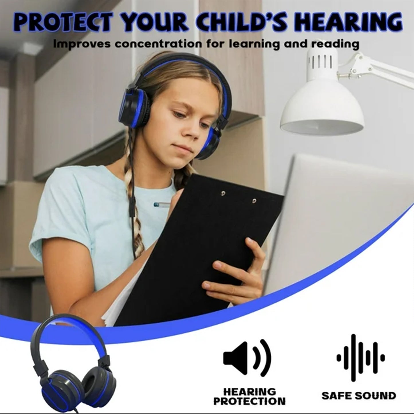 3.5mm Wired Gaming Headset MIC Headphones for PC Mac Laptop Phone