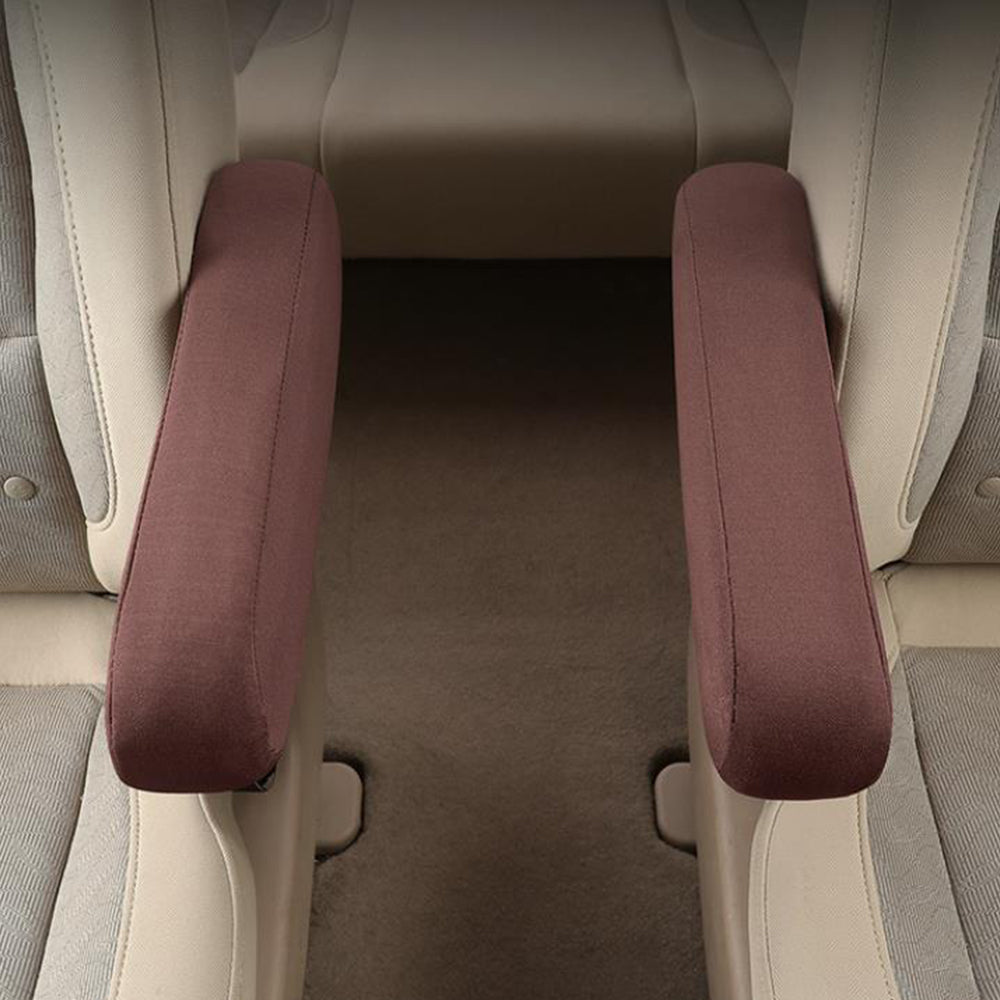 2Pcs Elastic Fabric Car Front Seat Armrest Cover