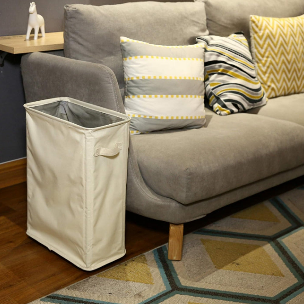 39 x18.5x58CM Foldable Laundry Washing Clothes Storage Bag With Universal Wheels