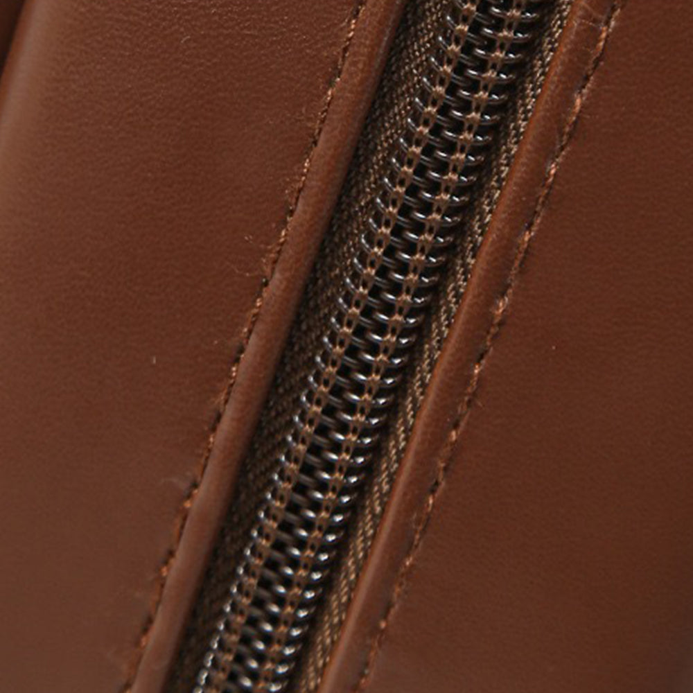 Portable PU Leather Cosmetic Bag with Handle
