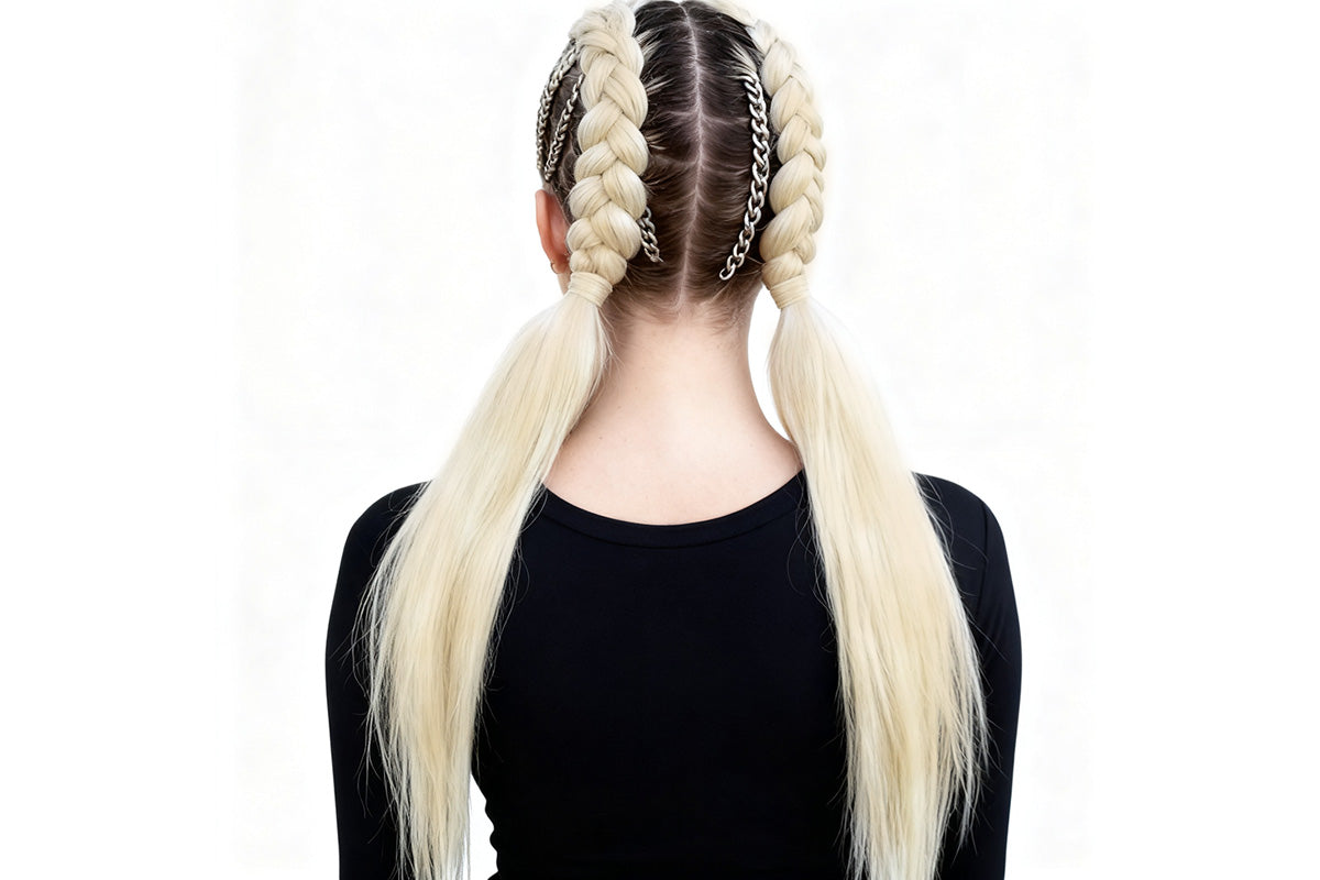 2Pcs Pre Stretched Braiding Hair Extensions Synthetic Hair Extension for Cosplay