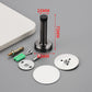 4 Pack Stainless Steel Door Stop Strong Adhesive No-Drill with Rubber Bumper