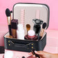 LED Mirror Makeup Case Hard Shell Rechargeable Lighted Cosmetic Organizer