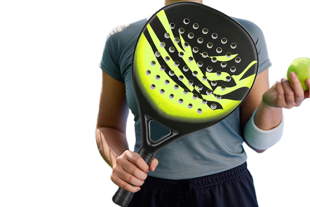 Carbon Fiber Paddle Tennis Racket with EVA Core and Carry Bag for Beach or Court