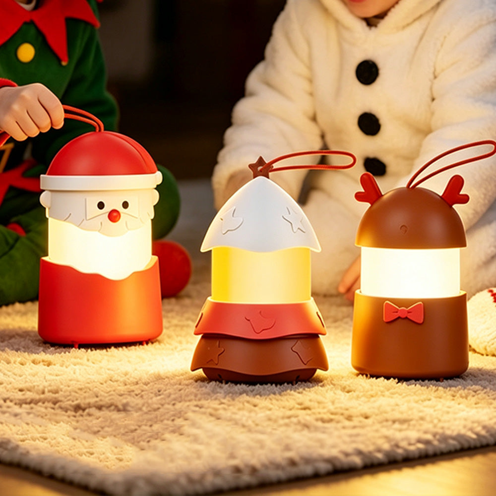 Foldable Rechargeable Christmas Music Night Light with Hanging Strap