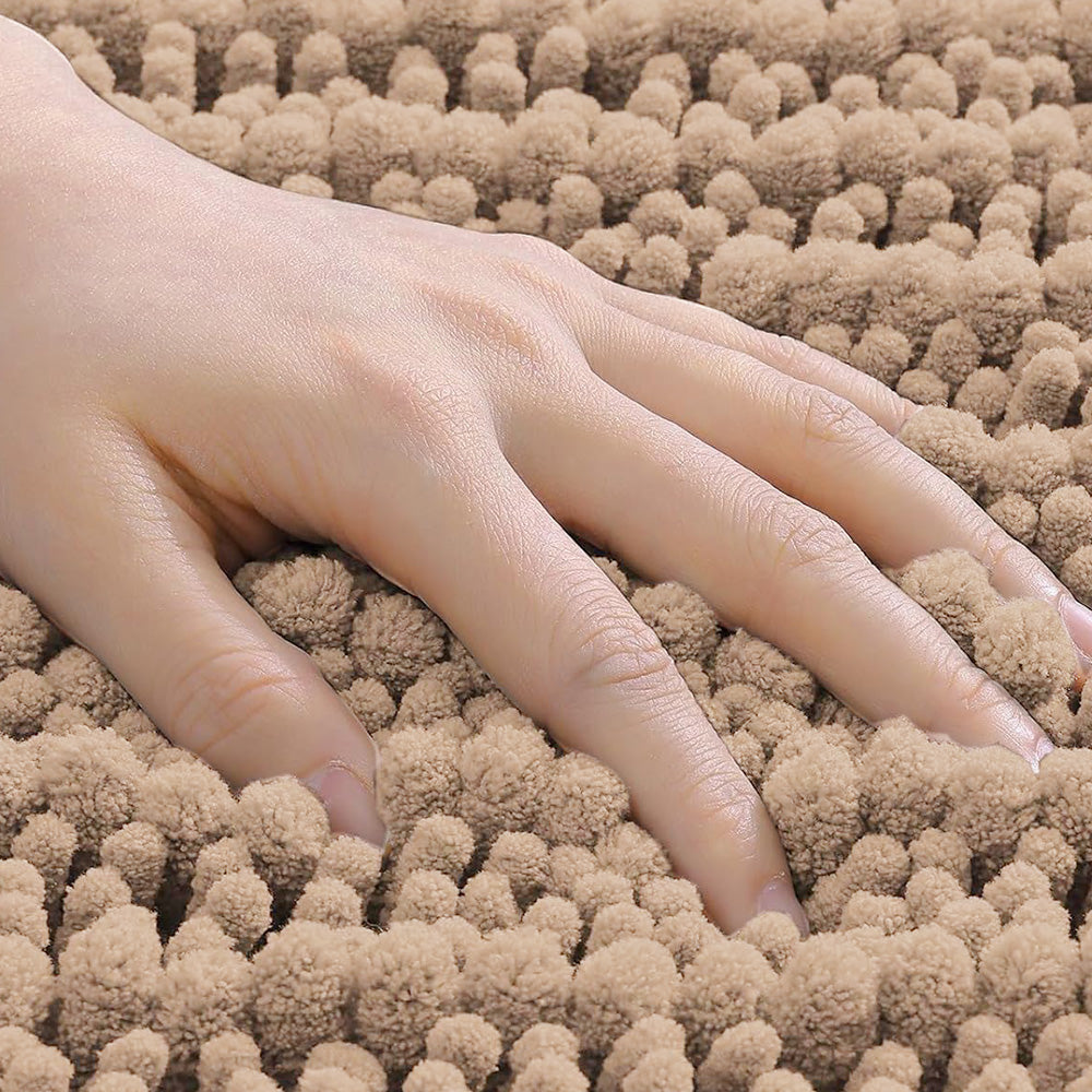 Chenille Fabric Bathroom Rugs Mat With Non Slip Rubber Backing Home Decor Accessories