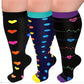3 Pairs Plus Size Socks for Women Men Knee High Support for Nurses Pregnancy-Style 2