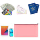 2Pcs PU Leather Zipper Security Cash Bag